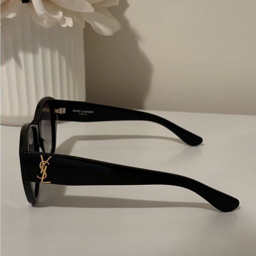 Saint Laurent Glossy Black Sunglasses – With Original Case - Picture 10 of 14
